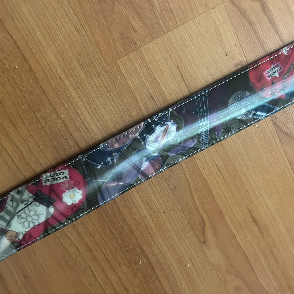 Vintage Hologram ROCK OUT Belt Unisex